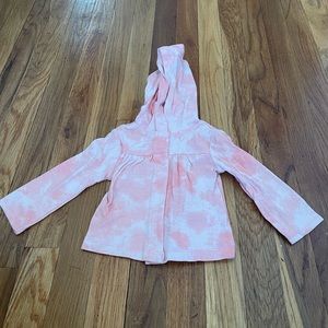 Pink tie dye button up hoodie